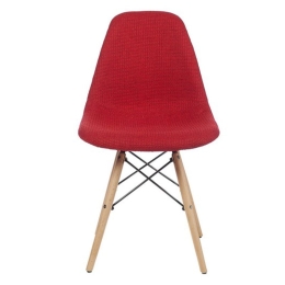 Cozy καρέκλα με ύφασμα σε κόκκινο χρώμα 46x46x82.5 εκ.