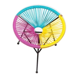 Aruba πολύχρωμο rattan τραπέζι εξωτερικού χώρου 46x46x46 εκ