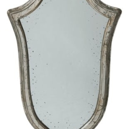 Καθρέπτης τοίχου empire crest σε ασημί αντικέ απόχρωση 30.5x50.8 εκ