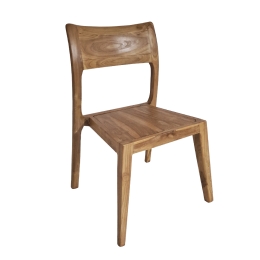 Munggur ξύλινη καρέκλα σε φυσική απόχρωση 46x45x80 εκ