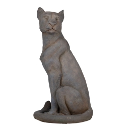 Άγαλμα Panther διακοσμητικό πέτρινο γκρι 41.9x38.1x78 εκ
