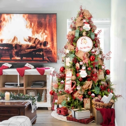 Classic Christmas ολοκληρωμένη διακοσμητική πρόταση με δέντρο, 170 στολίδια και 800 led