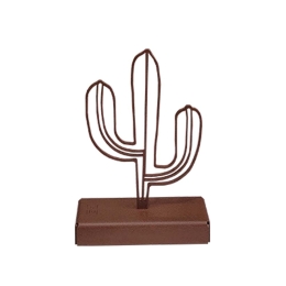 Cactus χειροποίητο επιτραπέζιο μεταλλικό διακοσμητικό με κάκτο και επιλογή απόχρωσης 24x45x23 εκ