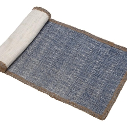 Βαμβακερό runner σε μπλε απόχρωση 40x150 εκ