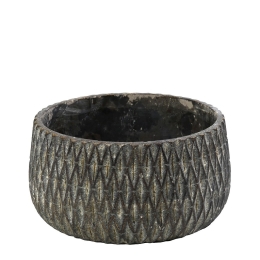 Boho κασπώ τσιμεντένιο καφέ 22.5x22.5x11 εκ