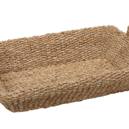 Ορθογώνιος δίσκος Seagrass με χερούλι 51x31x11 εκ