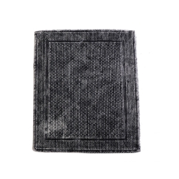 Stonewash ανθρακί βαμβακερό χαλί 70x120 εκ