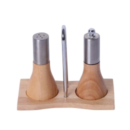Αλατοπίπερο με βάση Rubberwood 15x8x13 εκ