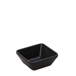 Μαύρο μπωλ τετράγωνο Wavy Matte από μελαμίνη σετ δεκατεσσάρων τεμαχίων 7x3 εκ