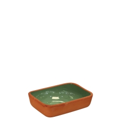 Terracotta Green πυρίμαχο ορθογώνιο μπωλ σετ των δώδεκα 16.5x12x4.5 εκ