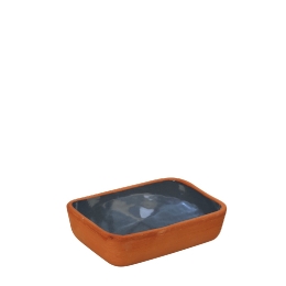 Terracotta Grey πυρίμαχο ορθογώνιο μπωλ σετ των δώδεκα 16.5x12x4.5 εκ