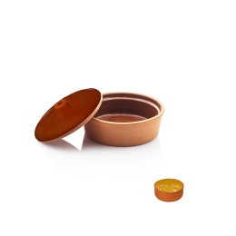 Terracotta Yellow πυρίμαχο σκεπαστό σκεύος σετ των δώσεκα τεμαχίων 15x6 εκ