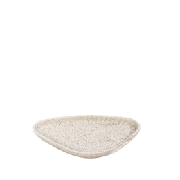 Gobi White Sand χειροποίητο πορσελάνινο πιατάκι τριγωνικό λευκό ματ σετ έξι τεμαχίων 15x8.5x2 εκ