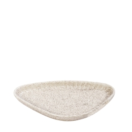Gobi White Sand χειροποίητο πορσελάνινο πιατάκι τριγωνικό λευκό ματ σετ έξι τεμαχίων 20x11x2.6 εκ