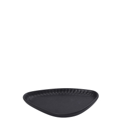 Gobi Black Sand χειροποίητο πορσελάνινο πιατάκι τριγωνικό μαύρο ματ σετ έξι τεμαχίων 15x8.5x2 εκ