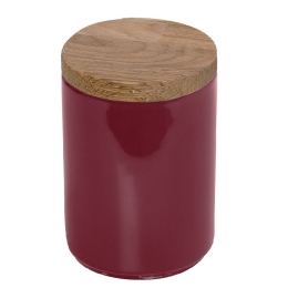 Δοχείο από πορσελάνη με ξύλινο καπάκι Pomegranate Essentials σετ έξι τεμαχίων 8x12 εκ
