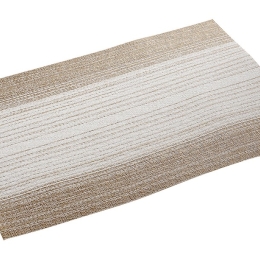 Σουπλά Pvc μπεζ με λευκό σετ έξι τεμαχίων 45x30 εκ