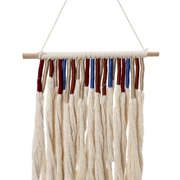 Boho πλεκτό διακοσμητικό τοίχου χειροποίητο με πολλά χρώματα 40x50 εκ