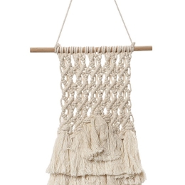 Boho διακοσμητικό τοίχου πλεκτό σε μπεζ χρώμα 35x60 εκ