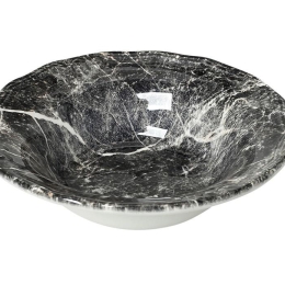 Marble μπωλ φαγητού σε μαύρο χρώμα σετ των έξι τεμαχίων 15x4 εκ