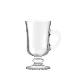 Bill Coffe γυάλινο διάφανο ποτήρι καφέ με χερούλι σετ έξι τεμαχίων 8x11 εκ 120ml
