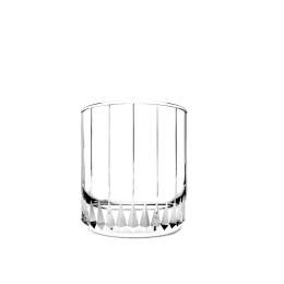 Leia Whiskey ποτήρι σκαλιστό διάφανο από γυαλί σετ τριών τεμαχίων 7.5x8 εκ
