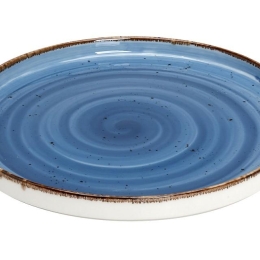 Terra Blue πιάτο Step φαγητού σετ των δύο τεμαχίων 30 εκ