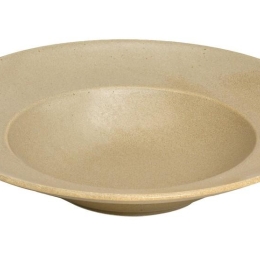 Terra Matt Sand πορσελάνινο πιάτο spaghetti στο χρώμα της ώχρας σετ των έξι τεμαχίων 27 εκ