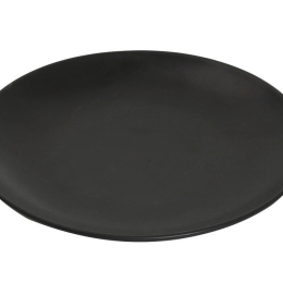 Πορσελάνινο ρηχό πιάτο φαγητού Terra Matt Black σε μαύρο χρώμα σετ των έξι τεμαχίων 26 εκ
