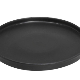 Terra Matt Black μαύρο πιάτο ρηχό φαγητού σετ έξι τεμαχίων 26 εκ