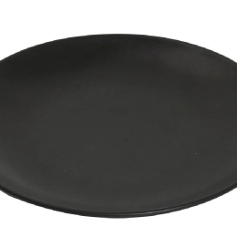 Terra Matt black μαύρο ματ πιάτο ρηχό σετ έξι τεμάχια 30x2.5 εκ