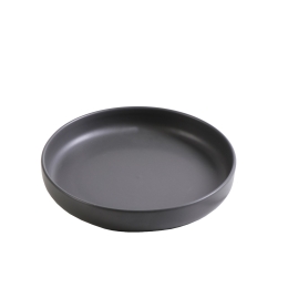 Terra Matt Black μαύρο ματ βαθύ πιάτο σετ έξι τεμάχια 24x4.5 εκ