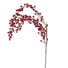 Χριστουγεννιάτικο κλαδί κόκκινα berries σετ  των τριών 80 εκ