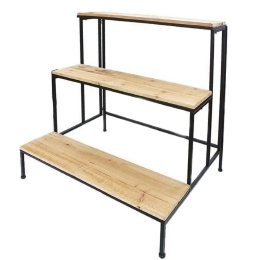 Μεταλλική βάση με ξύλινα ράφια 75x60x80 εκ
