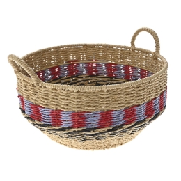 Ψάθινο καλάθι Ethnic 36x17 εκ