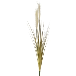 Κλαδί τεχνητό με λευκά pampas και γκρας 98 εκ