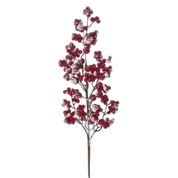 Berries χιονισμένο διακοσμητικό κλαδί σετ των τριών τεμαχίων 60 εκ