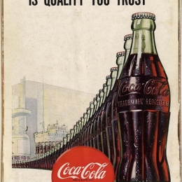 Πίνακας χειροποίητος Cola bottles 30x40 εκ