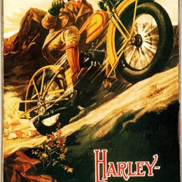 Πίνακας χειροποίητος Harley Davidson 20x30 εκ