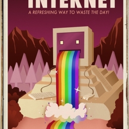 Πίνακας χειροποίητος fun Internet 20x30 εκ