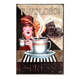 Πίνακας χειροποίητος espresso 21x30 εκ