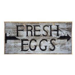 Vintage πίνακας χειροποίητος fresh eggs 26x13 εκ