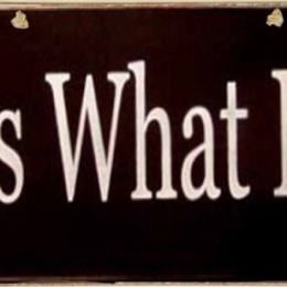 Vintage πίνακας χειροποίητος it is what it is 26x13 εκ
