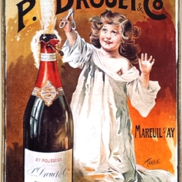 Ρετρό πίνακας χειροποίητος champagne