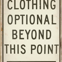 Ρετρό πίνακας χειροποίητος clothing is optional
