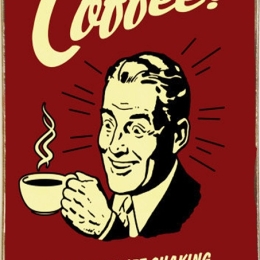 Ρετρό πίνακας χειροποίητος coffee