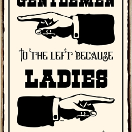 Ρετρό πίνακας χειροποίητος gentlemen and ladies