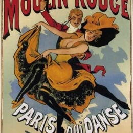 Ρετρό πίνακας χειροποίητος Moulin Rouge