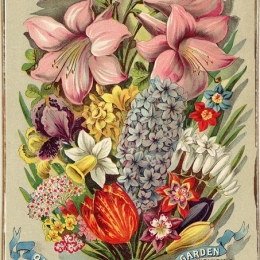 Ρετρό πίνακας χειροποίητος fleurs