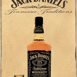 Ρετρό πίνακας χειροποίητος Jack Daniels